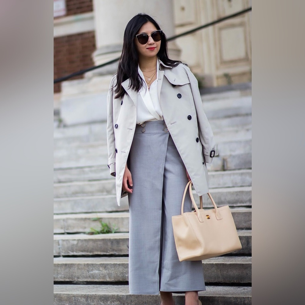 Club Monaco Yolande Wool Crossover Pants - Picture 3 of 16